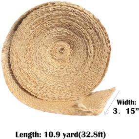 img 3 attached to 🎀 Burlap Ribbon Burlap Fabric Ribbons 3.15" Wide for Crafts - Eco-Friendly JmYo Ribbon Roll for Christmas, Craft, Wreath, Wedding