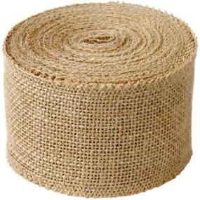 img 4 attached to 🎀 Burlap Ribbon Burlap Fabric Ribbons 3.15" Wide for Crafts - Eco-Friendly JmYo Ribbon Roll for Christmas, Craft, Wreath, Wedding