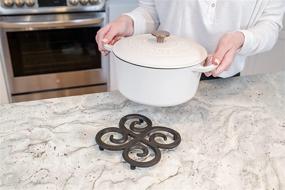 img 3 attached to 🔥 Discover the Gasaré Cast Trivet Infinity Circles for Optimal Kitchen Safety and Style