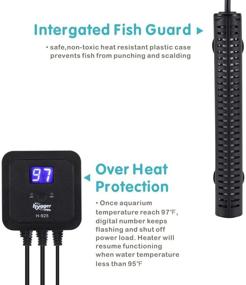 img 3 attached to 🐠 Hygger 300W 500W Aquarium Heater with External Digital Temperature Controller - Ideal for Reef Saltwater Fish Tanks