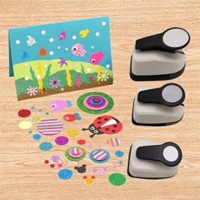 img 2 attached to Versatile Paper Craft Punches Set: Single Hole Puncher, Hole Punch Shapes, Circle Punch - Ideal for Arts, Crafts, Scrapbooking, and More!