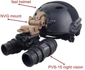 img 2 attached to 🎭 Tactical Helmet Parts: L4G24 L4G19 NVG Mount - 100% Plastic for Night Vision Cosplay - PVS15 PVS18 GPNVG18 - No Function - Black DE