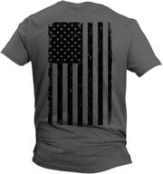 🖤 charcoal t-shirt with black american flag design logo