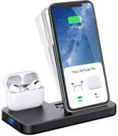 conido 2 in 1 wireless charger for iphone and airpods: fast qi charging station for iphone se 2020/12 pro max/11 pro max/xr/xs max/x/8 plus + airpods pro/2/1 dock logo