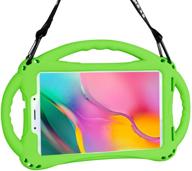 👧 topesct kids case for samsung galaxy tab a 8.0 2019 sm-t290/295 - shockproof & lightweight green protective handle stand case logo