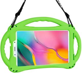 img 4 attached to 👧 TopEsct Kids Case for Samsung Galaxy Tab A 8.0 2019 SM-T290/295 - Shockproof & Lightweight Green Protective Handle Stand Case