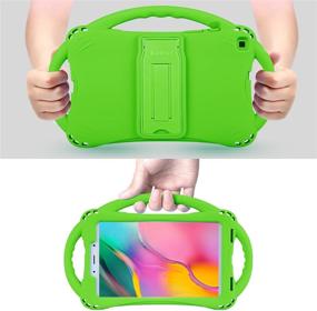 img 1 attached to 👧 TopEsct Kids Case for Samsung Galaxy Tab A 8.0 2019 SM-T290/295 - Shockproof & Lightweight Green Protective Handle Stand Case