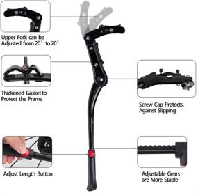 img 3 attached to 🚲 ROCKBROS Mountain Bike Kickstand: Adjustable Side Stand for 24-29 inch Bicycles