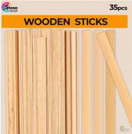 🪵 premium quality wooden craft sticks - hardwood paint stir sticks for crafts - popsicle craft wood strips logo