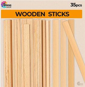 img 4 attached to 🪵 Premium Quality Wooden Craft Sticks - Hardwood Paint Stir Sticks for Crafts - Popsicle Craft Wood Strips