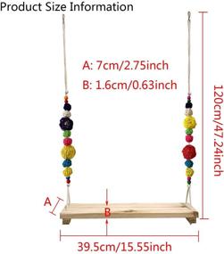img 3 attached to Vehomy Chicken Swing Perch Wood Stand - Handmade Toy for Poultry Run, Hens, Macaws, Roosters, Parrots - Chicken Coop Accessories, Chicken Ladder
