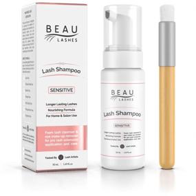 img 4 attached to 🧼 150ml Eyelash Extension Foam Cleanser Shampoo & Brush - Gentle Paraben & Sulfate-Free Eyelid/Lash Foaming Wash for Effective Makeup Residue & Mascara Removal - Ideal for Salon and Home Care