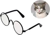 🕶️ yaodhaod small dog cat sunglasses, retro round metal prince princess sunglasses, photo props toys for puppy cat teacher bachelor cosplay glasses logo
