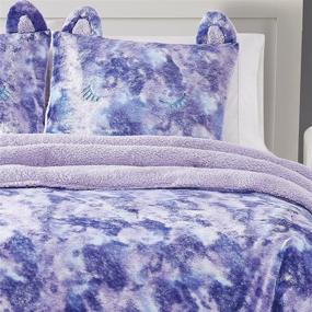 img 1 attached to 🌈 XL Rainbow Sweetie Tie Die Twin Comforter Set for Kids Bedding Collection in Purple (CS3400PPTX-1500)
