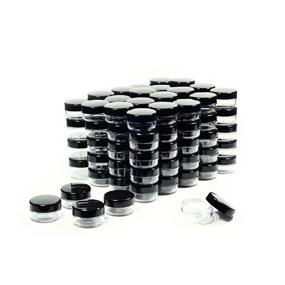 img 4 attached to 💼 100Pcs Sample Plastic Cosmetic Containers: Perfect for Travel and Sampling!