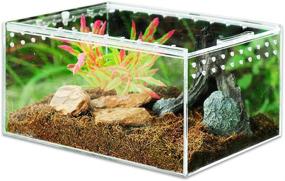 img 4 attached to MABELER Magnetic Acrylic Reptile Cage: Nano Enclosure for Reptile Breeding and Terrarium 🦎 Tank with Transparent Design for Tarantulas, Scorpions, Sling, Isopods, Lizards, Roaches, Invertebrates, Insects, and Mantises