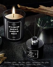 img 1 attached to Ultimate Christmas Gift for Men: Scented Candle and Reed Diffuser Set - Perfect Birthday Surprise for Dad, Boyfriend, or Brother! Ideal Relaxation Gifts for Him - Husband Approved. Ideal Housewarming Gift or Home Scented Candles Treat!