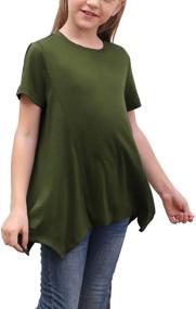 img 4 attached to Насыщенное очарование: Неправильная футболка GORLYA Irregular T Shirt GOR1048 для модных девочек