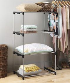 img 3 attached to 🗄️ Maximize Closet Space with the Whitmor 4 Tier Shelf Tower: Ultimate Storage Organizer