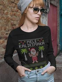 img 2 attached to Tstars Women's Mele Kalikimaka Hawaiian Ugly 🌺 Christmas Sweatshirt - Long Sleeve Shirt for Better SEO