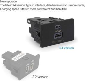 img 2 attached to 🔌 Ford Lincoln Dual USB Interface Module Replacement for SYNC 3.3 & 3.4 Version - Apple Carplay & Type-C Compatibility - HC3Z-19A387-B HC3T-14F014-A