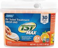 🍊 camco tst ultra-concentrated orange citrus scent rv toilet treatment drop-ins: formaldehyde-free, septic tank safe, 30-pack logo