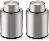 limx oasis vacuum wine bottle stoppers - 2 packs: stainless steel plug, silicone seal, time scale, reusable preserver - best gift accessories (oasis s02) logo