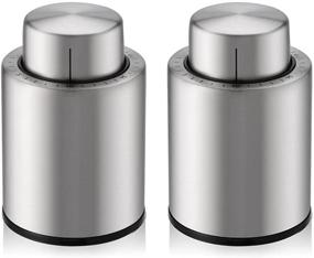 img 4 attached to Limx Oasis Vacuum Wine Bottle Stoppers - 2 PACKS: Stainless Steel Plug, Silicone Seal, Time Scale, Reusable Preserver - Best Gift Accessories (Oasis S02)