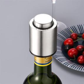 img 3 attached to Limx Oasis Vacuum Wine Bottle Stoppers - 2 PACKS: Stainless Steel Plug, Silicone Seal, Time Scale, Reusable Preserver - Best Gift Accessories (Oasis S02)