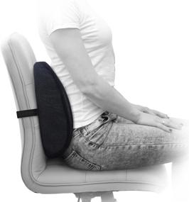 img 3 attached to Подушка для поясницы Milliard Lumbar Support: эргономичная подушка для стула из памяти пены для улучшения осанки в автомобиле, офисе, самолете и т.д.