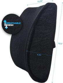 img 1 attached to Подушка для поясницы Milliard Lumbar Support: эргономичная подушка для стула из памяти пены для улучшения осанки в автомобиле, офисе, самолете и т.д.