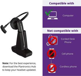 img 2 attached to 🎧 Renewed Plantronics Savi W440: Wireless DECT Headset System for Laptop & Softphone – Boost Productivity and Mobility