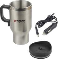 🚗 wagan el6100 12v stainless steel heated travel mug - stay spill-free throughout your journey логотип