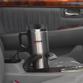 img 1 attached to 🚗 Wagan EL6100 12V Stainless Steel Heated Travel Mug - Stay Spill-Free Throughout Your Journey