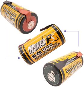 img 3 attached to HyperPS 2-pcs 1.2V Sub C SubC 1800mAh NiCd Ni-Cd Rechargeable Battery Pack for Power Tools (with Tabs)