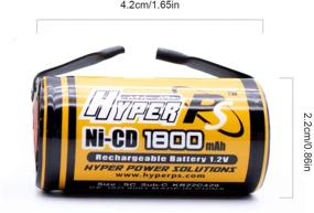 img 1 attached to HyperPS 2-pcs 1.2V Sub C SubC 1800mAh NiCd Ni-Cd Rechargeable Battery Pack for Power Tools (with Tabs)