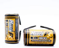 hyperps 2-pcs 1.2v sub c subc 1800mah nicd ni-cd rechargeable battery pack for power tools (with tabs) logo