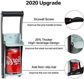 img 3 attached to 🔨 Metal Can Crusher - Heavy Duty Wall Mounted Aluminum Crusher/Smasher for 16 oz. Seltzer, Soda, Beer Cans - Recycling Tool with Bottle Opener