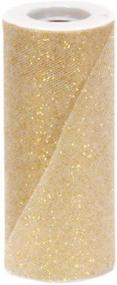 img 1 attached to 🎀 Berwick Offray Gold Sparkle Tulle - 25 Yards of 6'' W Sparkly Fabric Bolt