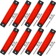 ⛵ enhance your boating experience with 8-piece marine boat lights: waterproof led interior lights for boat deck, navigation, bow, stern, and kayak (red) логотип