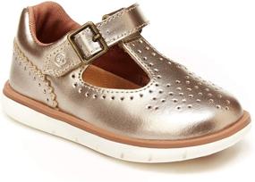 img 4 attached to Stride Rite Sunset Metallic Toddler Girls' Shoes for Flats