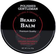 🧔 organic sandalwood beard balm - ultimate tea tree oil beard moisturizer - nourishes & conditions - men's shaping and styling solution - soothes irritation - 2oz - made in usa logo