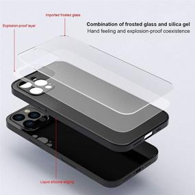 img 2 attached to Силиконовый магнитный стеклянный чехол, совместимый с IPhone 11 MagSafe Case - Мягкая кромка из матового стекла на задней панели Отпечаток пальца автоматически исчезает