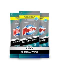 img 4 attached to 🖥️ Windex Electronics Screen Wipes - 75 Total Wipes (Pack of 3) for Computers, Phones, Televisions, and More