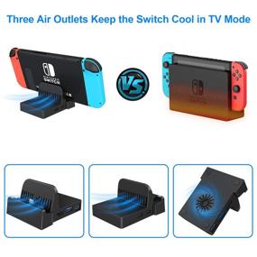 img 2 attached to 🎮 Upgraded Nintendo Switch Dock Set: 4K HDMI TV Adapter & Charger Dock - Enhanced Replacement for Official Docking Station