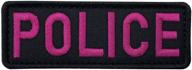 👮 uuken small embroidery fabric pink us police women officer patch 4x1.4 inches with hook fastener for jacket vest logo