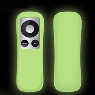 📺 sikai apple tv remote case - shockproof silicone cover for apple tv 2 3 remote, skin-friendly & anti-slip, washable & anti-lost, multi-colors with remote loop (glow in dark green) logo