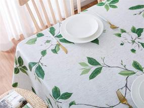 img 1 attached to JZY Kitchen Wipeable Tablecloth Rectangle: Easy-clean and Stylish Dining Solution