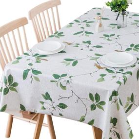 img 4 attached to JZY Kitchen Wipeable Tablecloth Rectangle: Easy-clean and Stylish Dining Solution