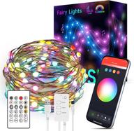 🌈 transform your space with smart led fairy lights: 32.8ft rainbow color changing indoor string lights with remote app control, music sync, and voice control via alexa and google home – perfect for bedroom, party, christmas decoration! логотип